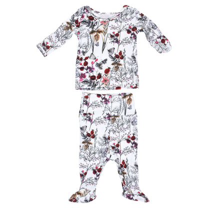 Three Little Tots Floral Girls Kids Pajamas