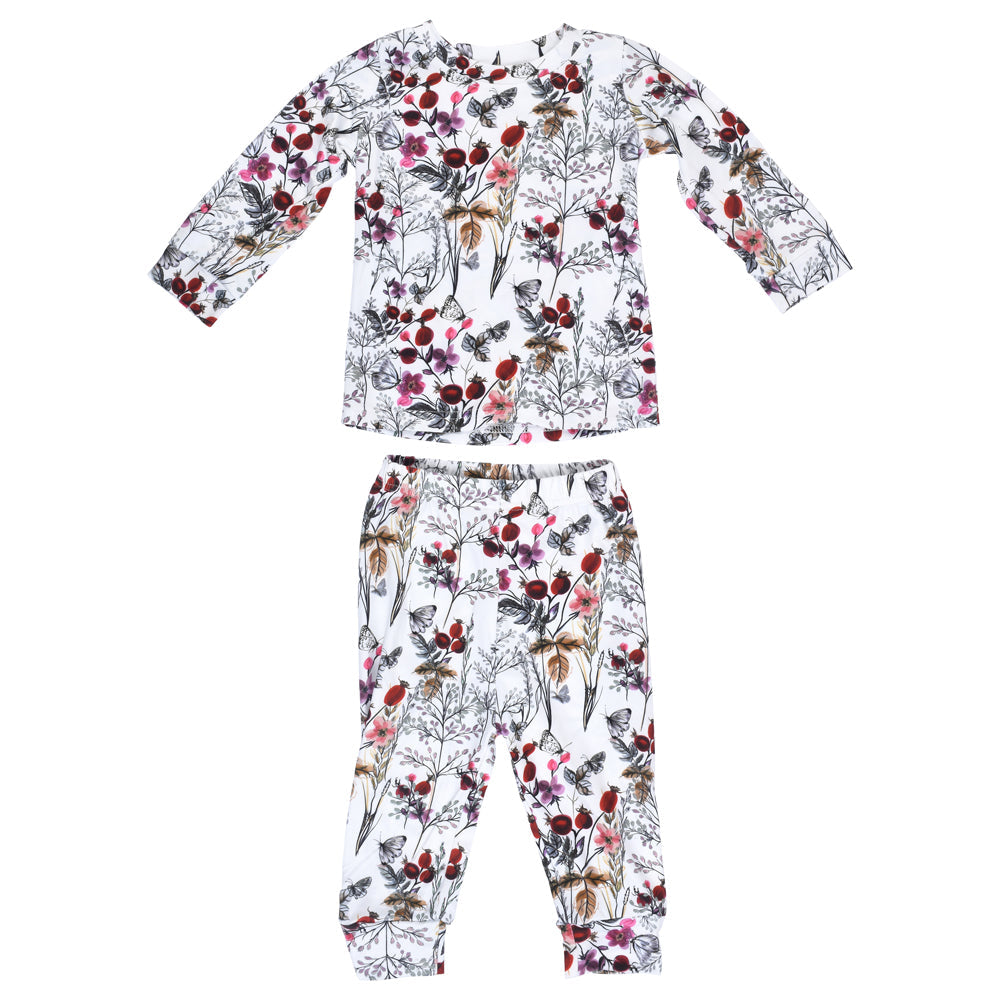 Three Little Tots Floral Girls Kids Pajamas
