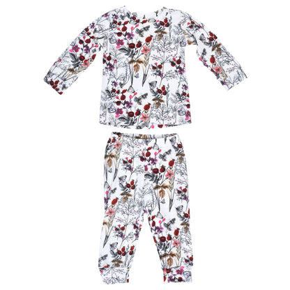 Three Little Tots Floral Girls Kids Pajamas