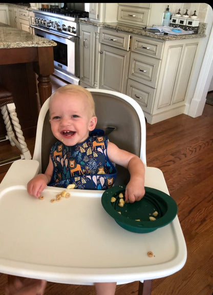 Three Little Tots Lion Silicone Bib with Crumb Catcher