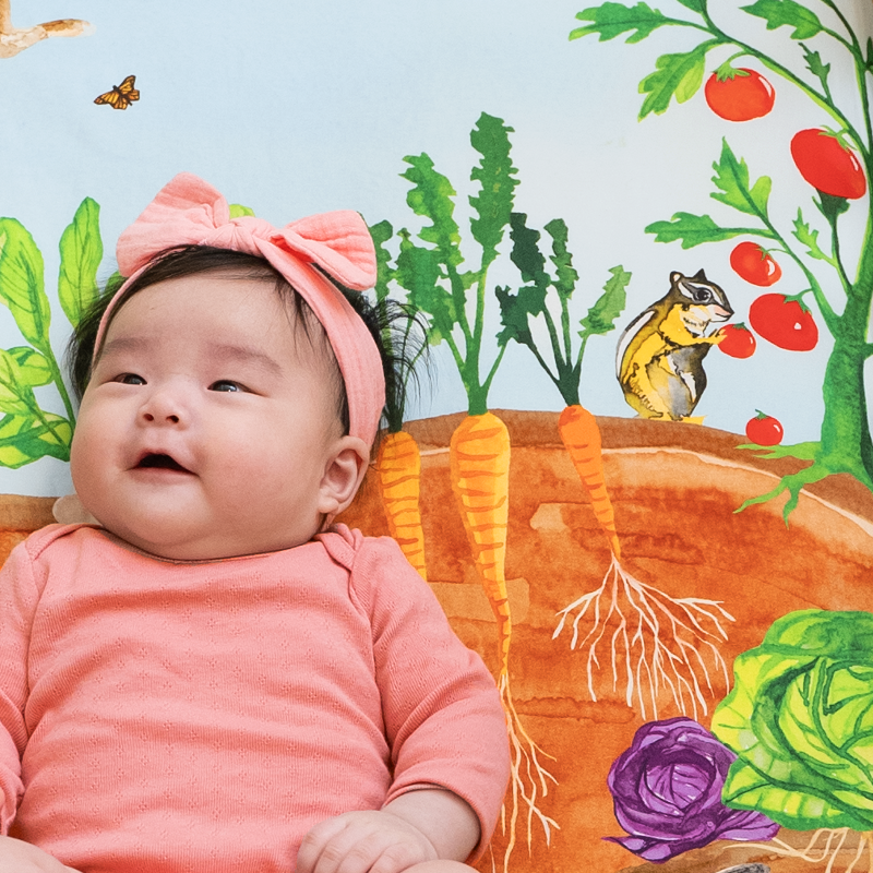 Moon Star Baby Garden Bed Burrow Bunny Crib Sheet