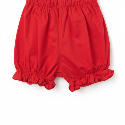 The Little Lemons Company Red, White, and Stars Bloomer Set
