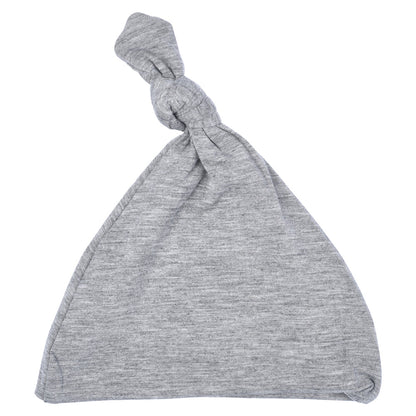 Three Little Tots Gray Knotted Newborn Hat