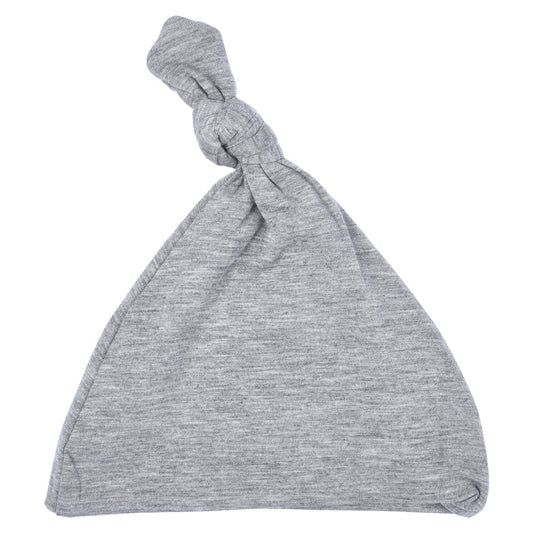 Three Little Tots Gray Knotted Newborn Hat
