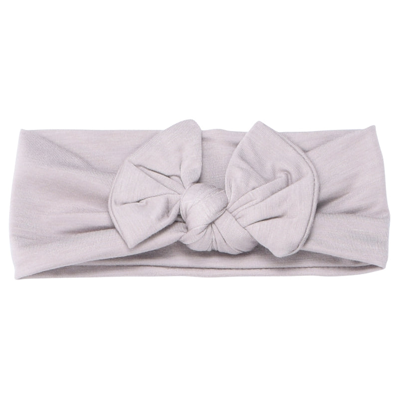 Three Little Tots Harbor Mist Knotted Headband (Taupe)