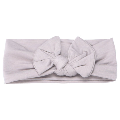 Three Little Tots Harbor Mist Knotted Headband (Taupe)