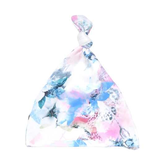 Three Little Tots Watercolor Print Knotted Newborn Baby Gown