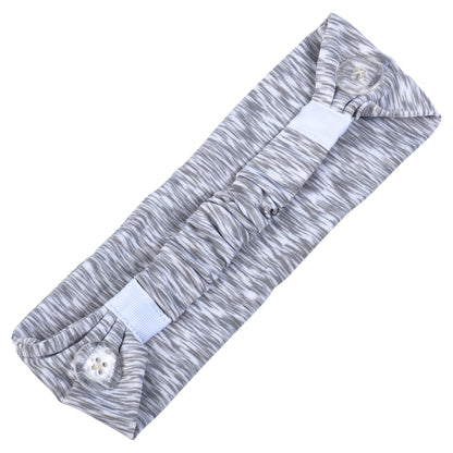 Three Little Tots Cozy Light Gray Savior Headbands with Buttons For Masks