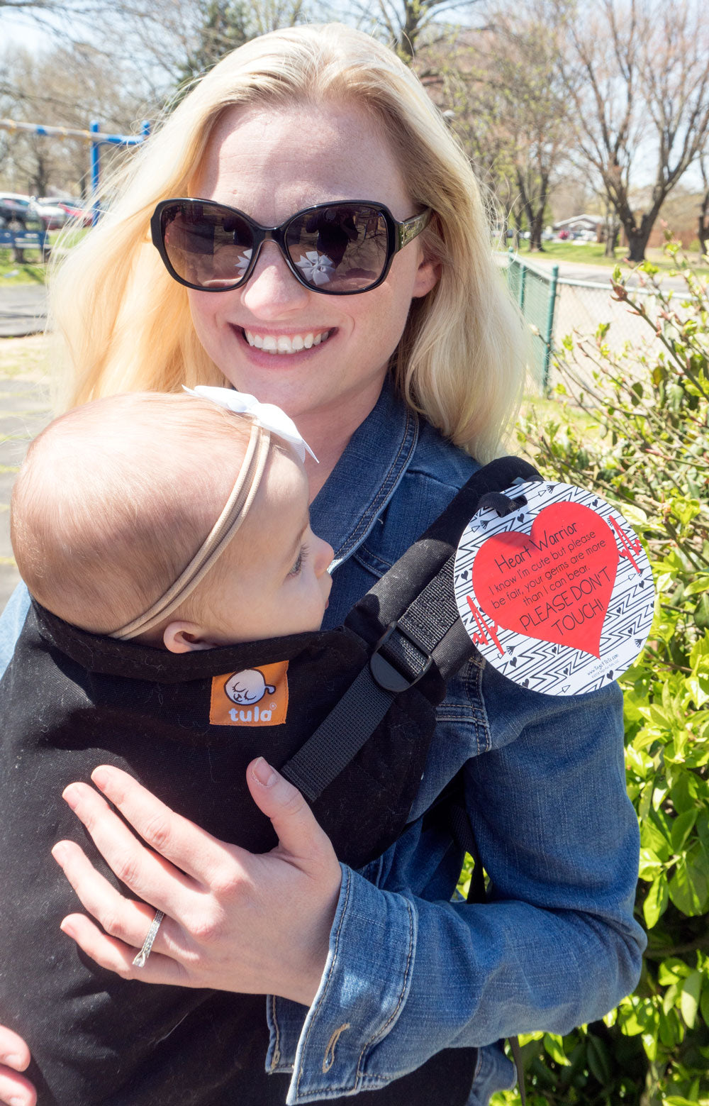 Three Little Tots Heart Warrior No Touching Baby Car Seat Tag