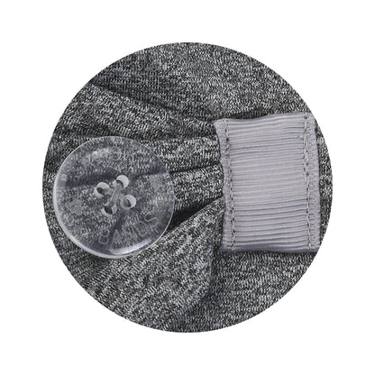 Three Little Tots Heather Gray Savior Headbands With Buttons for Masks