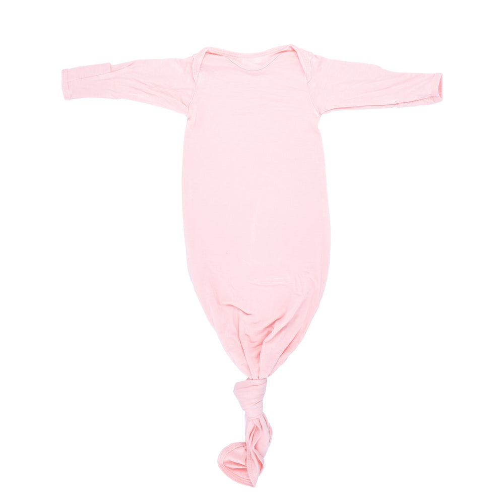 Three Little Tots Heavenly Pink Newborn Knotted Baby Gown