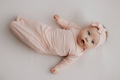 Three Little Tots Heavenly Pink Newborn Knotted Baby Gown