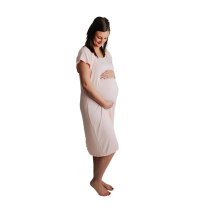 Three Little Tots Heavenly Pink Mommy Labor and Delivery Nursing Hospital Gown