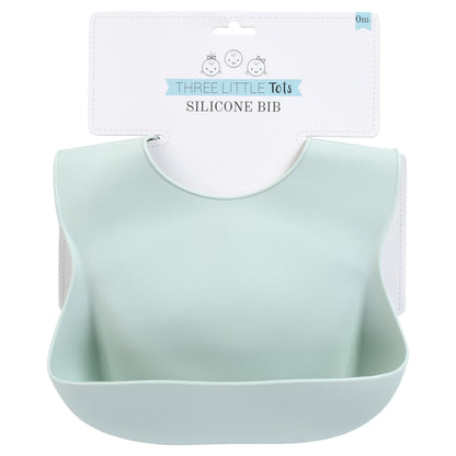 Three Little Tots Honeydew Silicone Bib