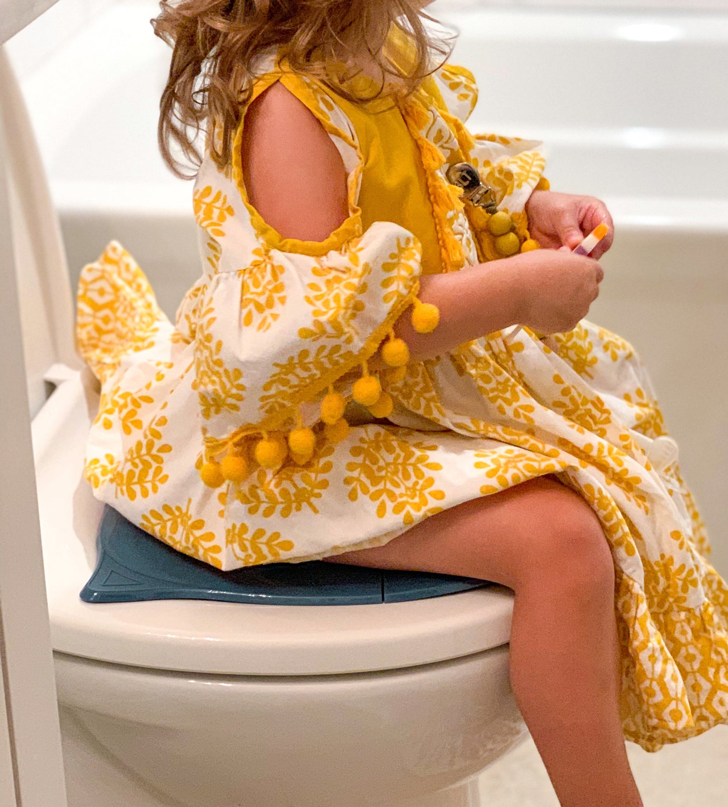 Three Little Tots Folding Kids Toddler Travel Potty Seat - Dark Teal