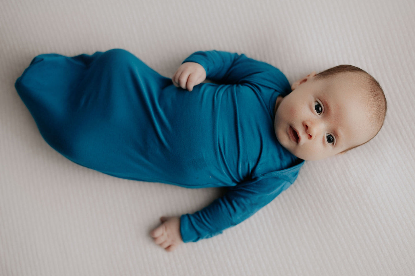 Three Little Tots Blue Knotted Newborn Baby Gown
