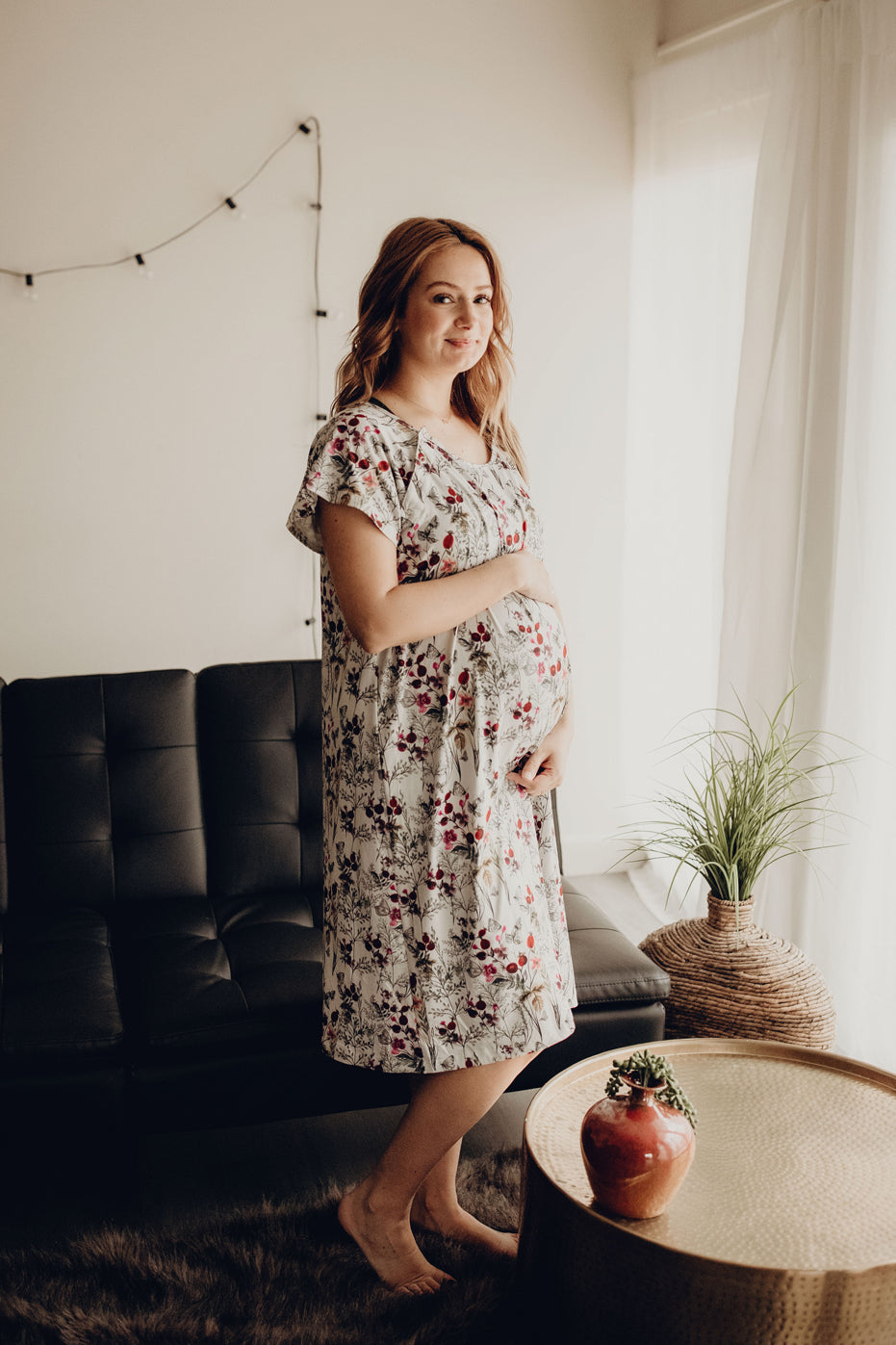 Three Little Tots Floral Mommy Labor and Delivery Nursing Hospital Gown