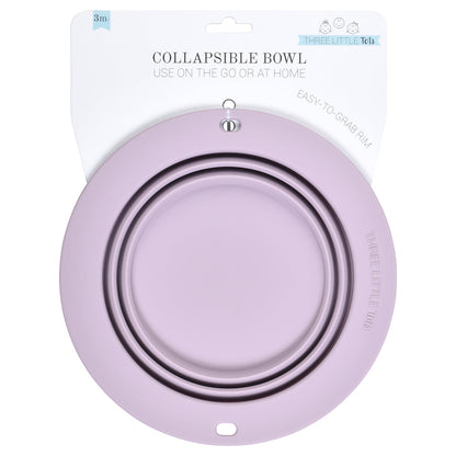 Three Little Tots Lilac Collapsible Bowl for Travel or Home