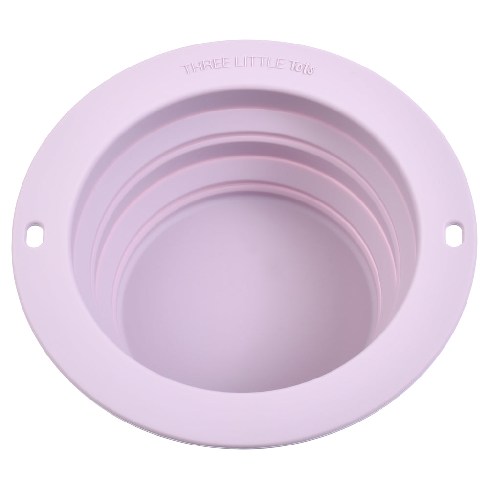 Three Little Tots Lilac Collapsible Bowl for Travel or Home