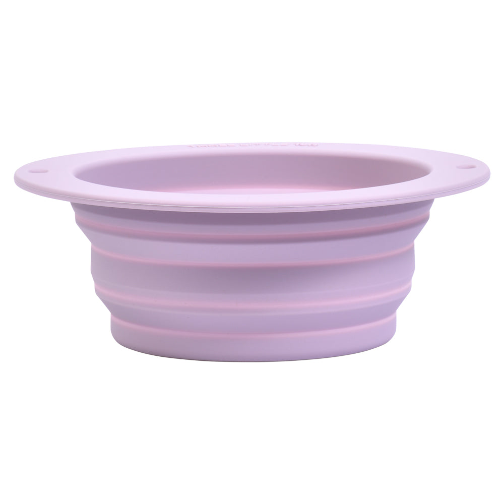 Three Little Tots Lilac Collapsible Bowl for Travel or Home
