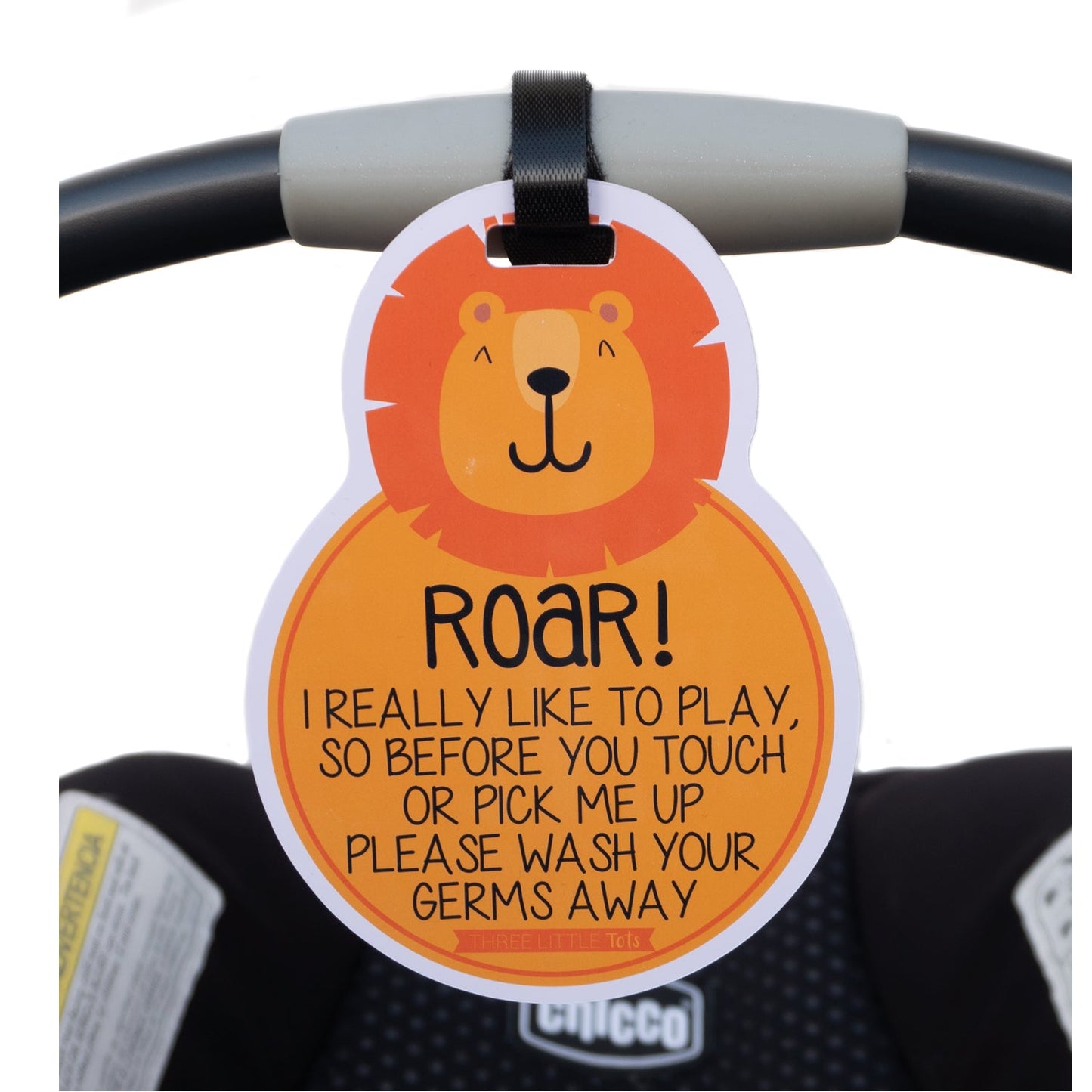 Three Little Tots Lion No Touching Tag