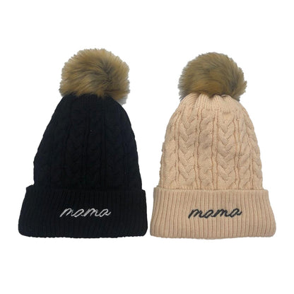 The Spoiled Mama Mama Knitted Beanie Hat - Cozy Gift for Expecting Moms