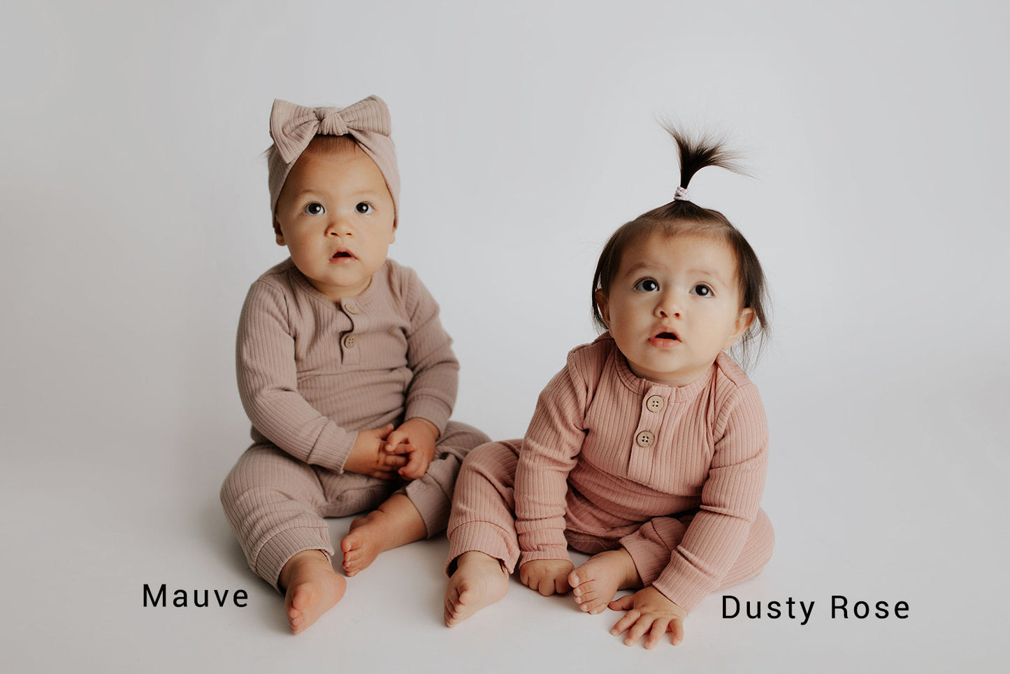 Three Little Tots Mauve Baby Ribbed Playsuit with Pockets