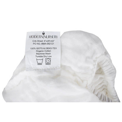 Modern Nursery Organic Muslin Crib Sheets (Set of 2)