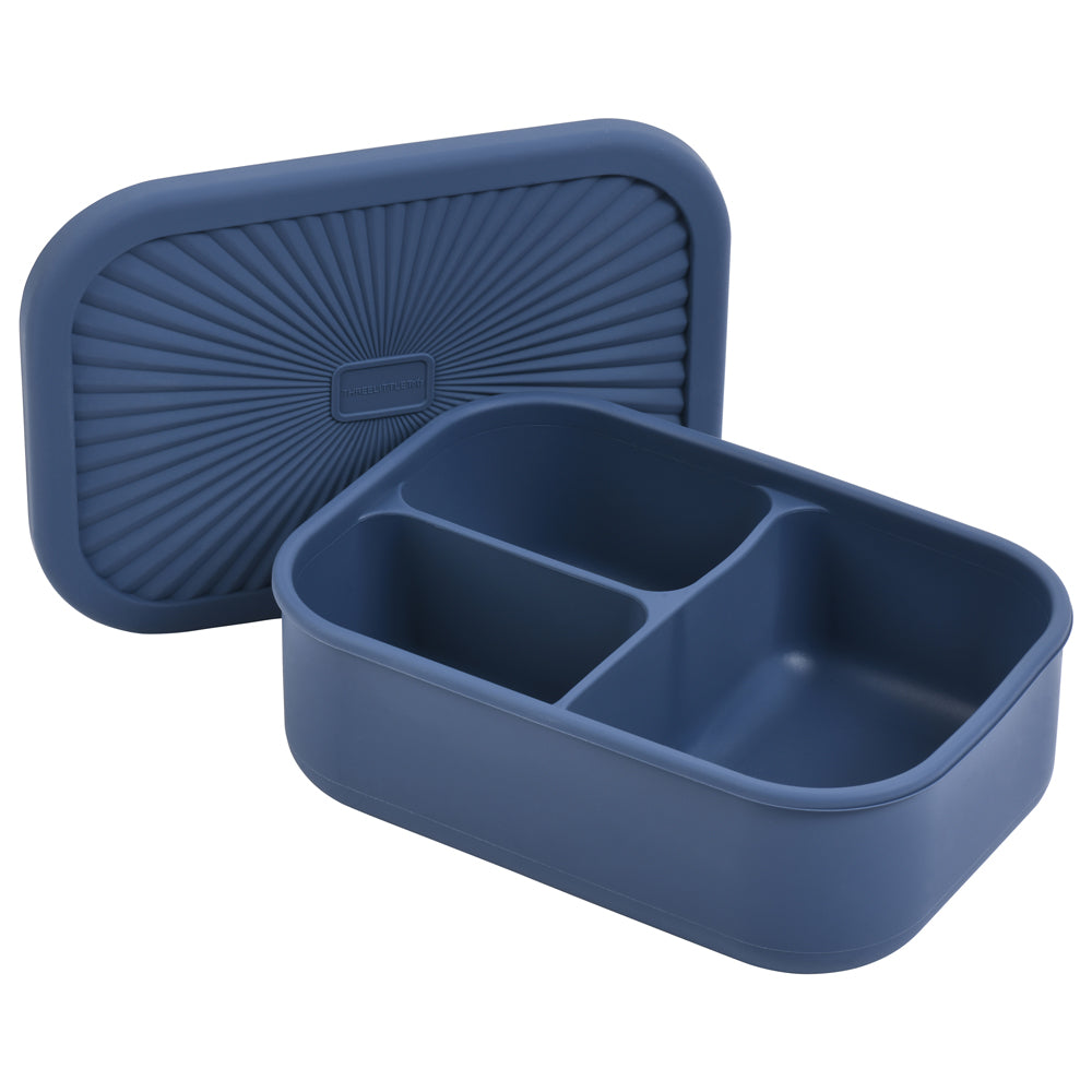 Three Little Tots Dusty Blue Bento Box for Kids or Adults
