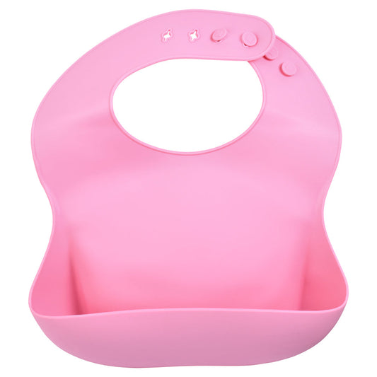 Three Little Tots Rose Silicone Bib with Crumb Catcher