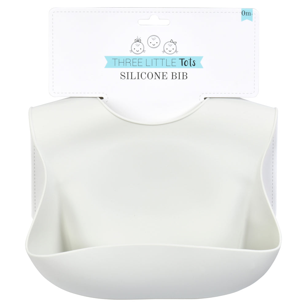 Three Little Tots Cloud Silicone Bib with Crumb Catcher