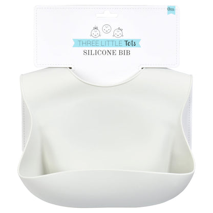 Three Little Tots Cloud Silicone Bib with Crumb Catcher