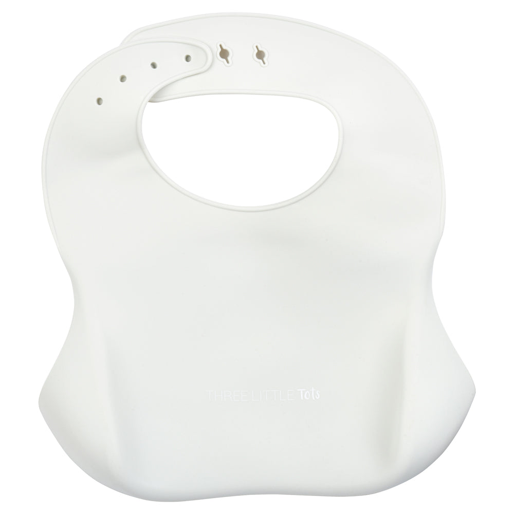 Three Little Tots Cloud Silicone Bib with Crumb Catcher