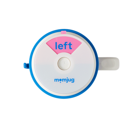 momjug™ Breastfeeding Water Bottle - 50oz Hydration with Breast Indicator & Pacifier Clip