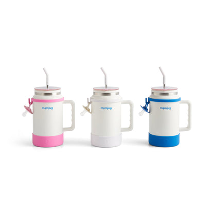 momjug™ Breastfeeding Water Bottle - 50oz Hydration with Breast Indicator & Pacifier Clip