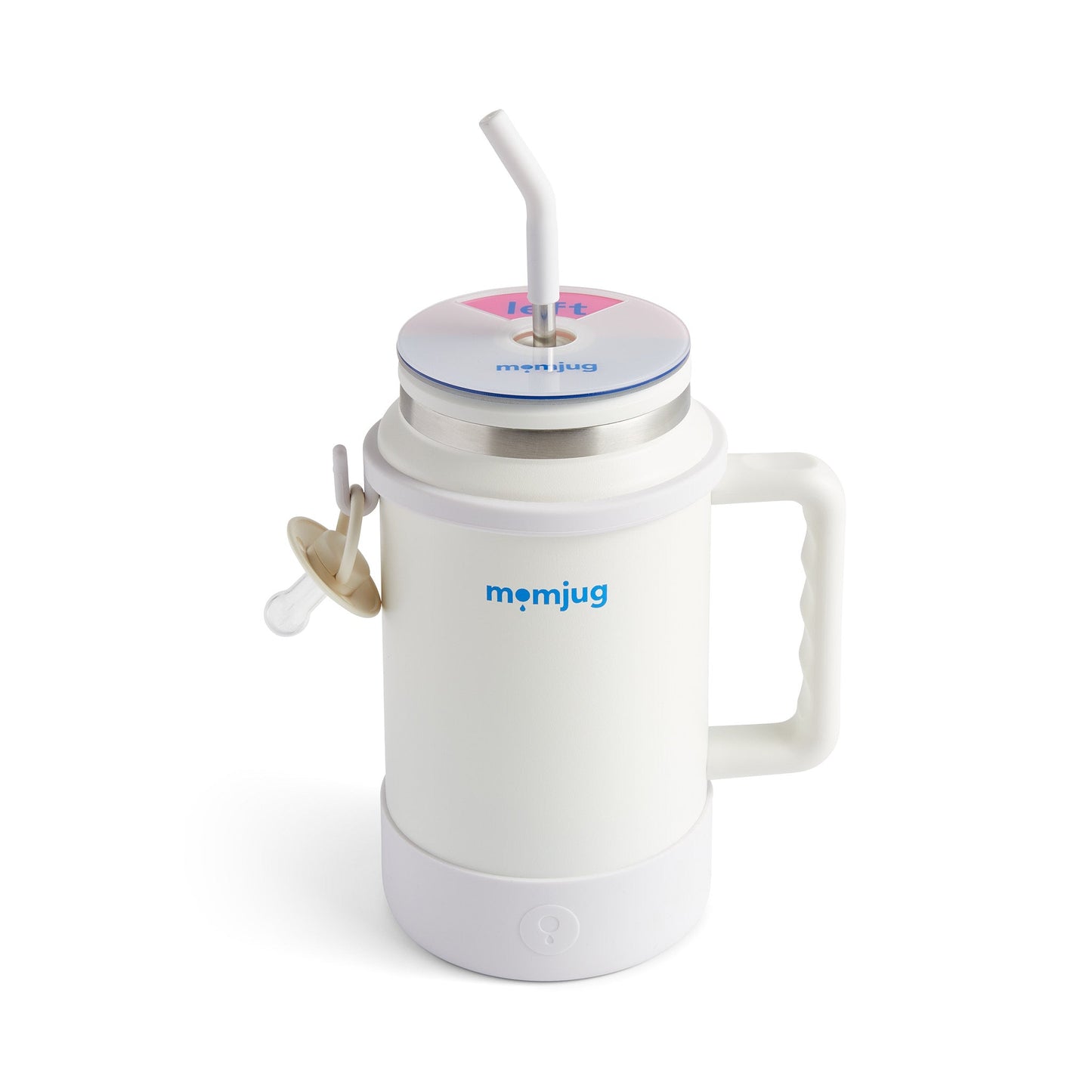 momjug™ Breastfeeding Water Bottle - 50oz Hydration with Breast Indicator & Pacifier Clip