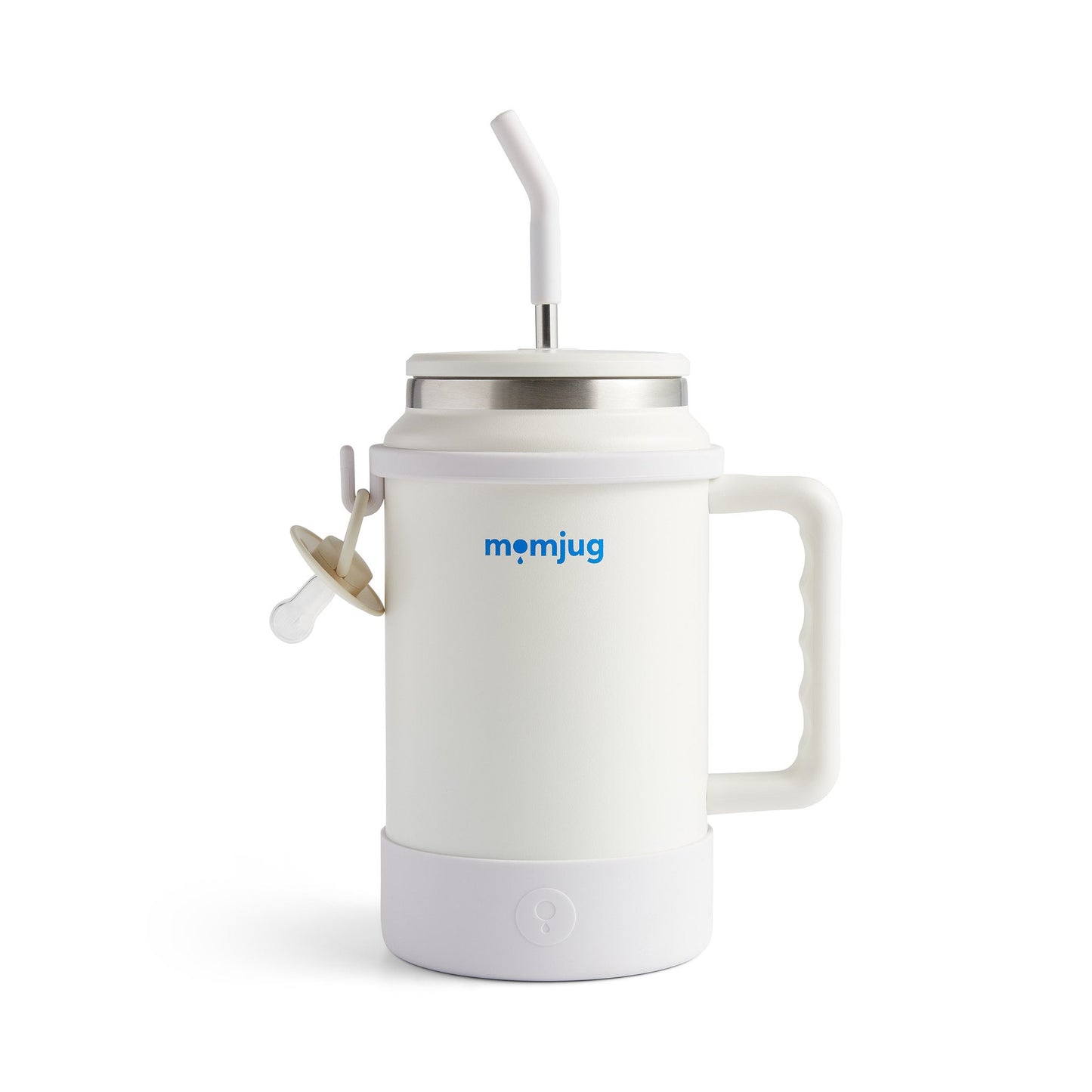 momjug™ Breastfeeding Water Bottle - 50oz Hydration with Breast Indicator & Pacifier Clip