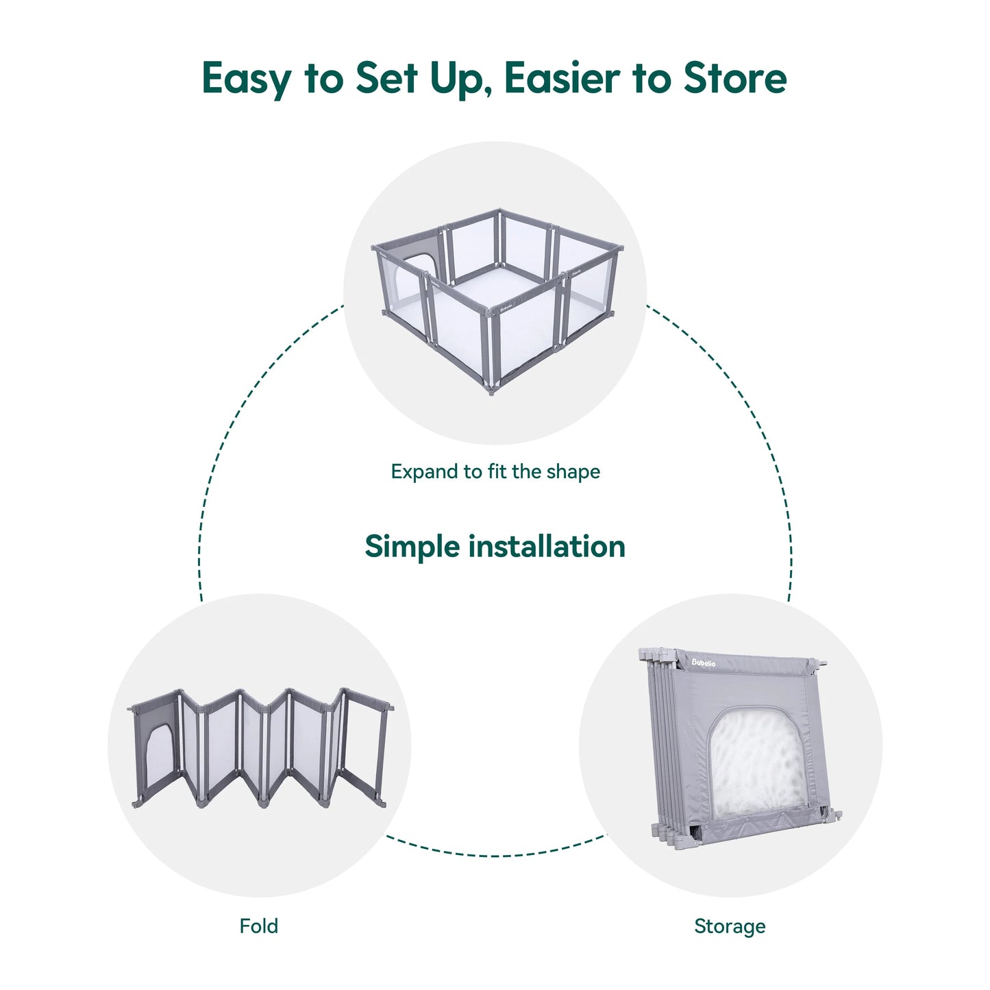 Babelio MorphGuard | Foldable & Shapeable Safety Fence Playpen
