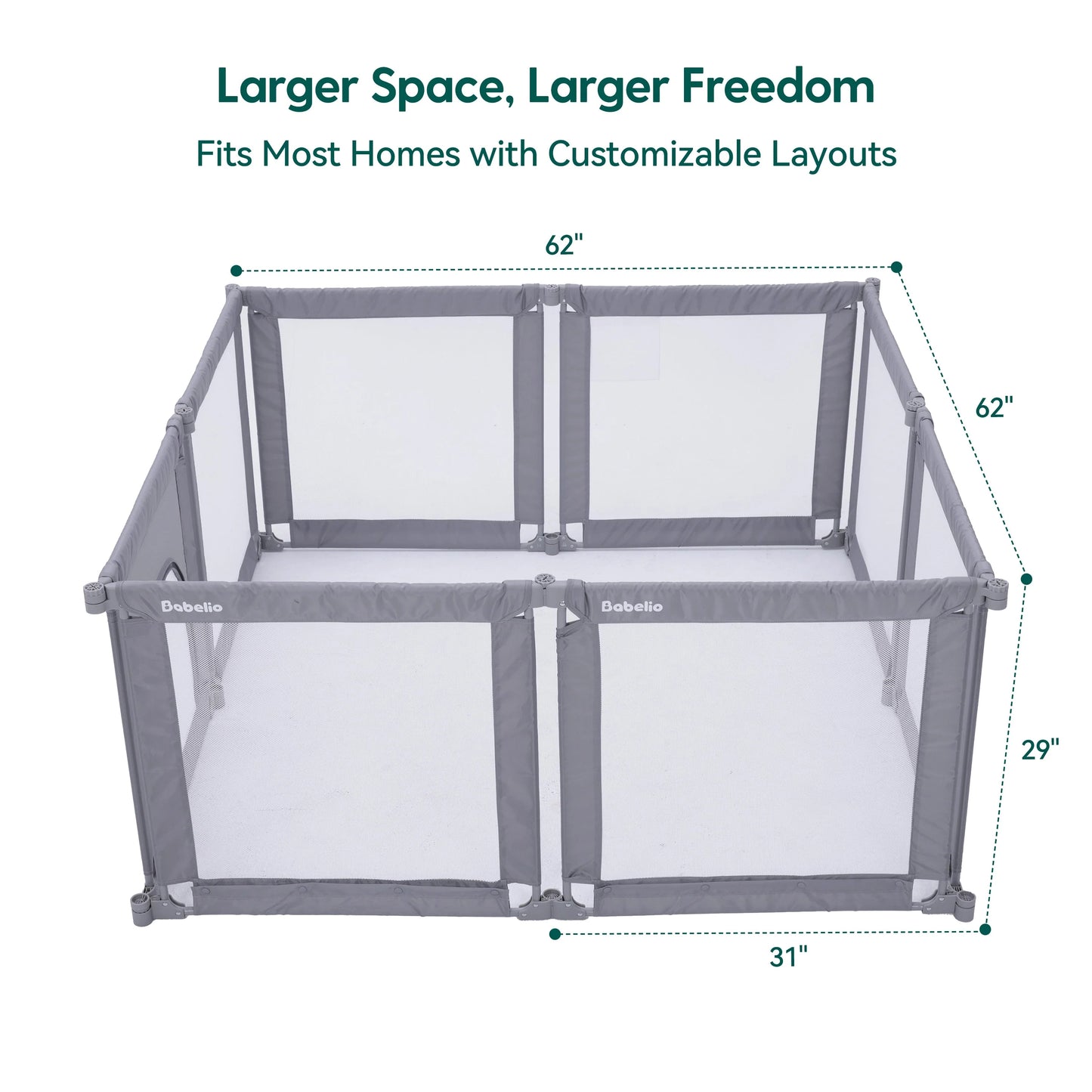Babelio MorphGuard | Foldable & Shapeable Safety Fence Playpen