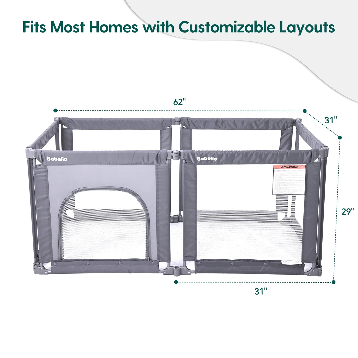 Babelio MorphGuard | Foldable & Shapeable Safety Fence Playpen