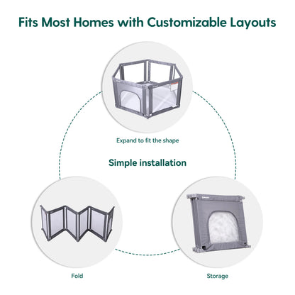 Babelio MorphGuard | Foldable & Shapeable Safety Fence Playpen