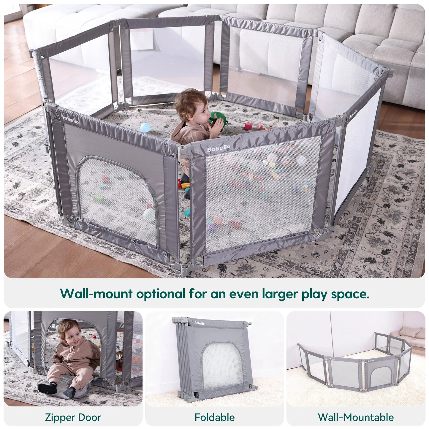 Babelio MorphGuard | Foldable & Shapeable Safety Fence Playpen