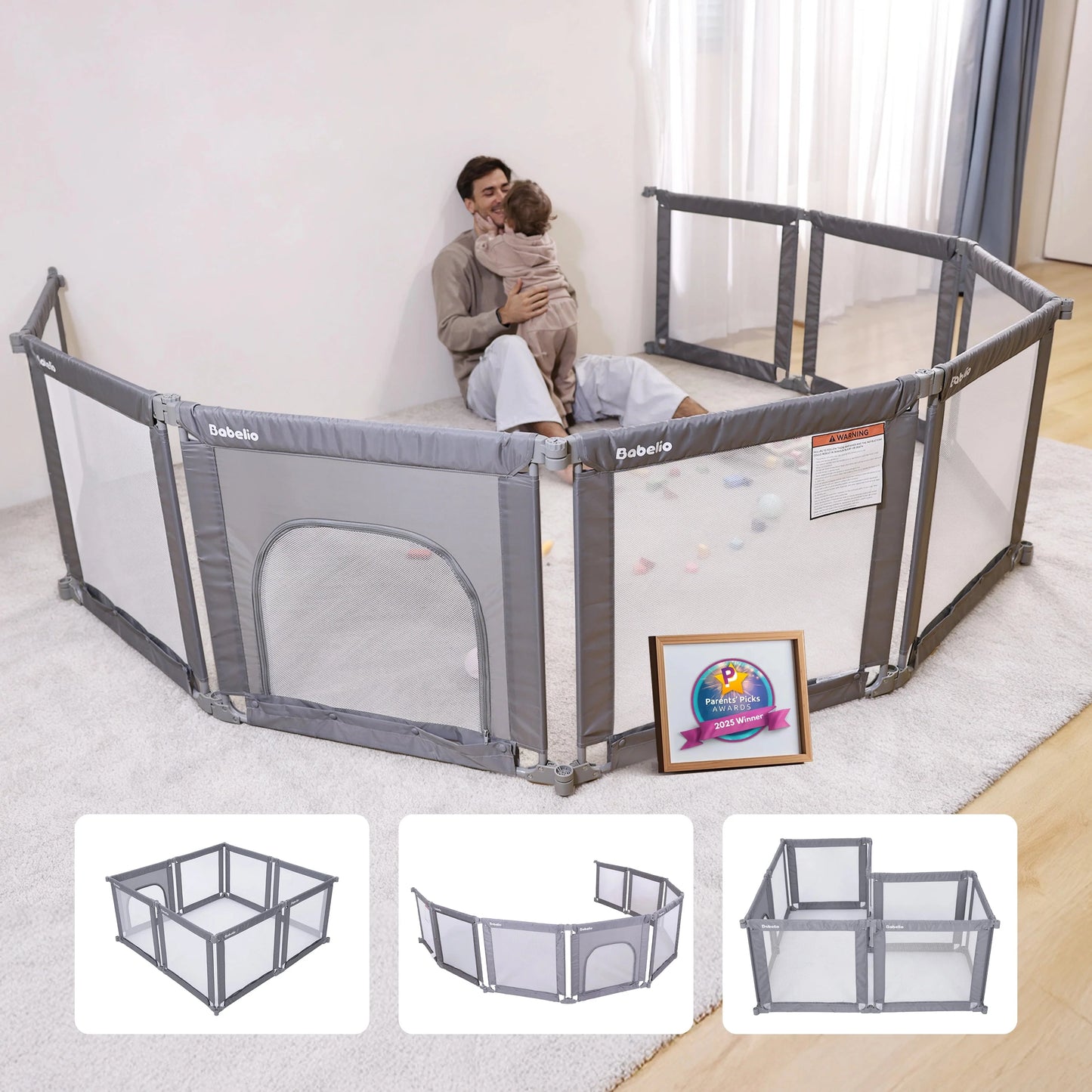 Babelio MorphGuard | Foldable & Shapeable Safety Fence Playpen