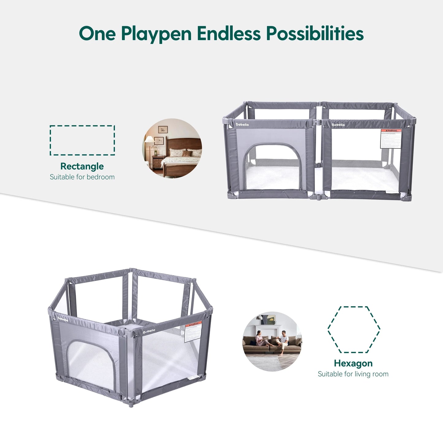 Babelio MorphGuard | Foldable & Shapeable Safety Fence Playpen