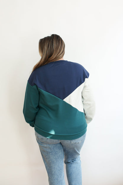 Movemama Velour Interior Diagonal Zip Breastfeeding Sweatshirt