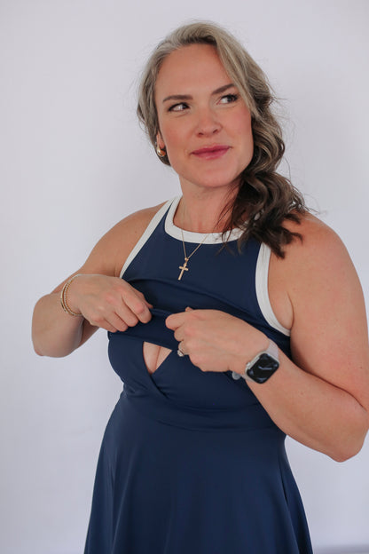 Movemama The Courtside Nursing Tennis Dress – Breastfeeding Friendly