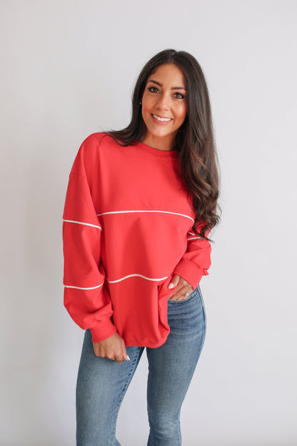 Movemama x NUULY Relaxed Fit Invisible Zipper Breastfeeding Sweatshirt with Piping