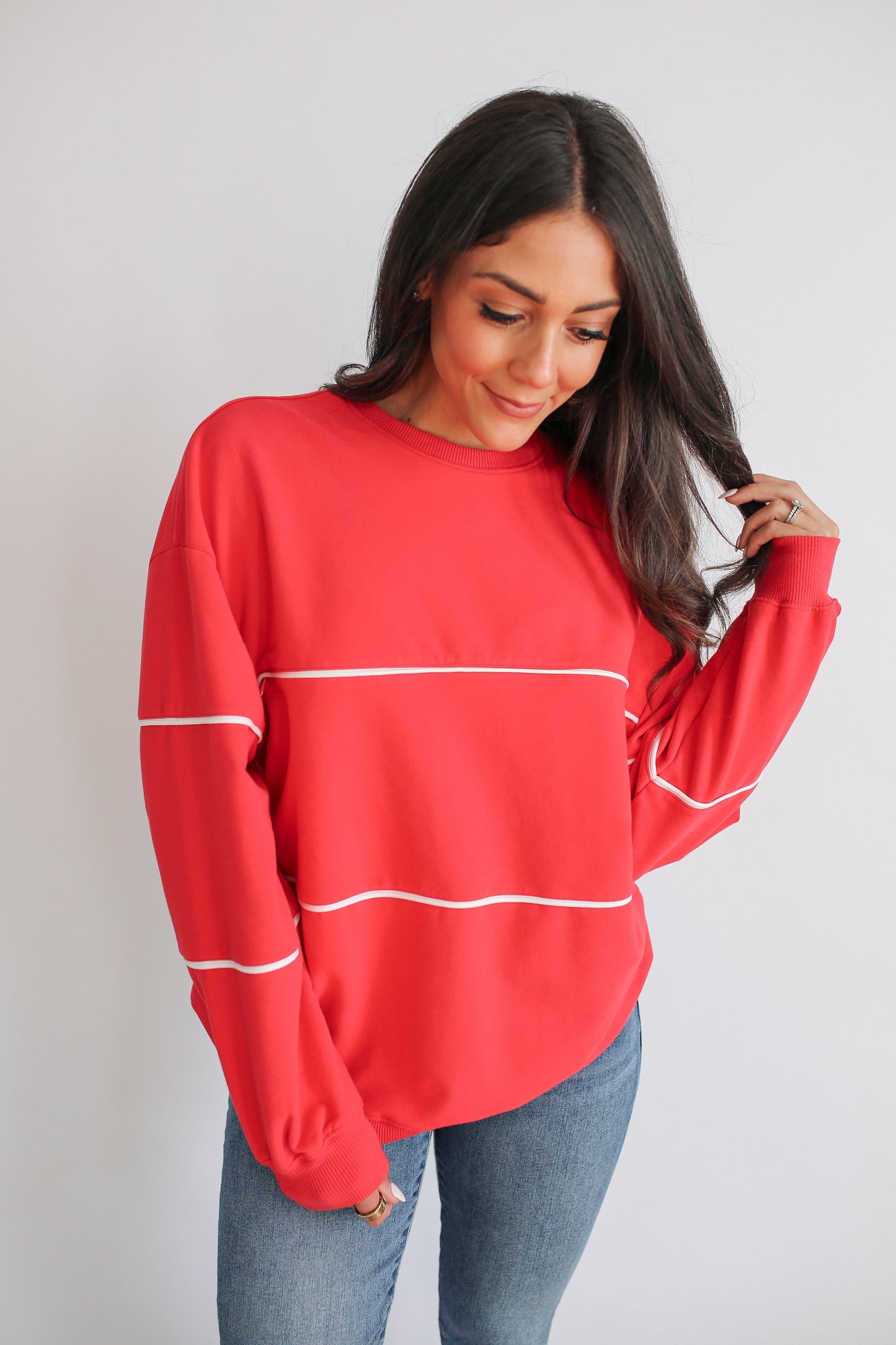 Movemama x NUULY Relaxed Fit Invisible Zipper Breastfeeding Sweatshirt with Piping