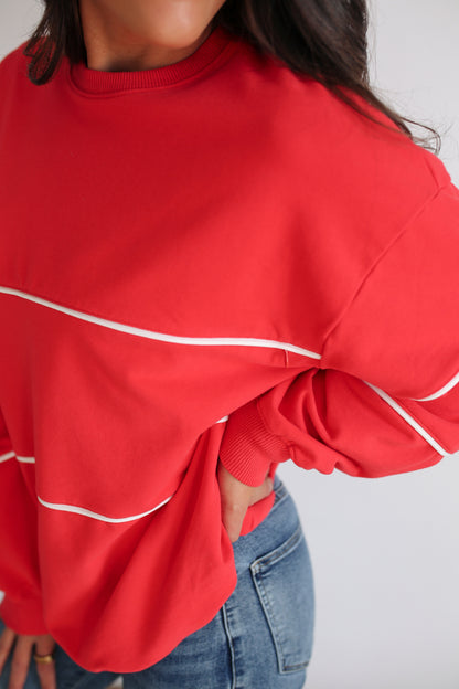 Movemama x NUULY Relaxed Fit Invisible Zipper Breastfeeding Sweatshirt with Piping