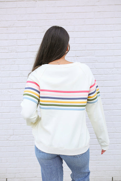 Movemama Six Stripe Invisible Zip Breastfeeding Sweatshirt